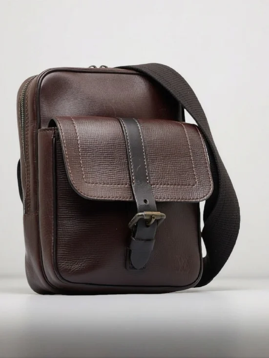 Louis Vuitton Iroquois Utah Brown Leather Messenger Bag Crossbody France ✨ Rare - Picture 8 of 16